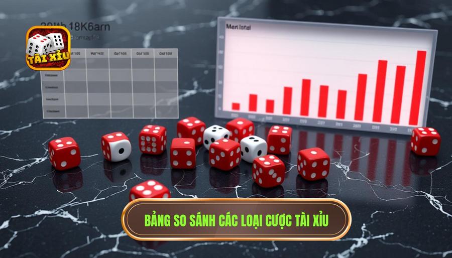Bảng so sánh các loại cược tài xỉu
