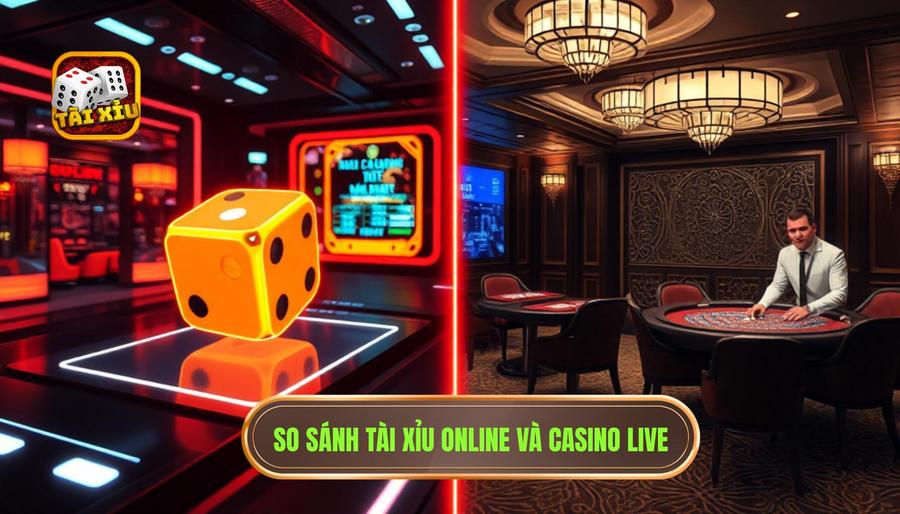 Tài Xỉu Casino Live Hấp Dẫn: Đỉnh Cao Giải Trí Trực Tuyến Thế Hệ Mới 3 So sánh Tài xỉu Online và Casino Live